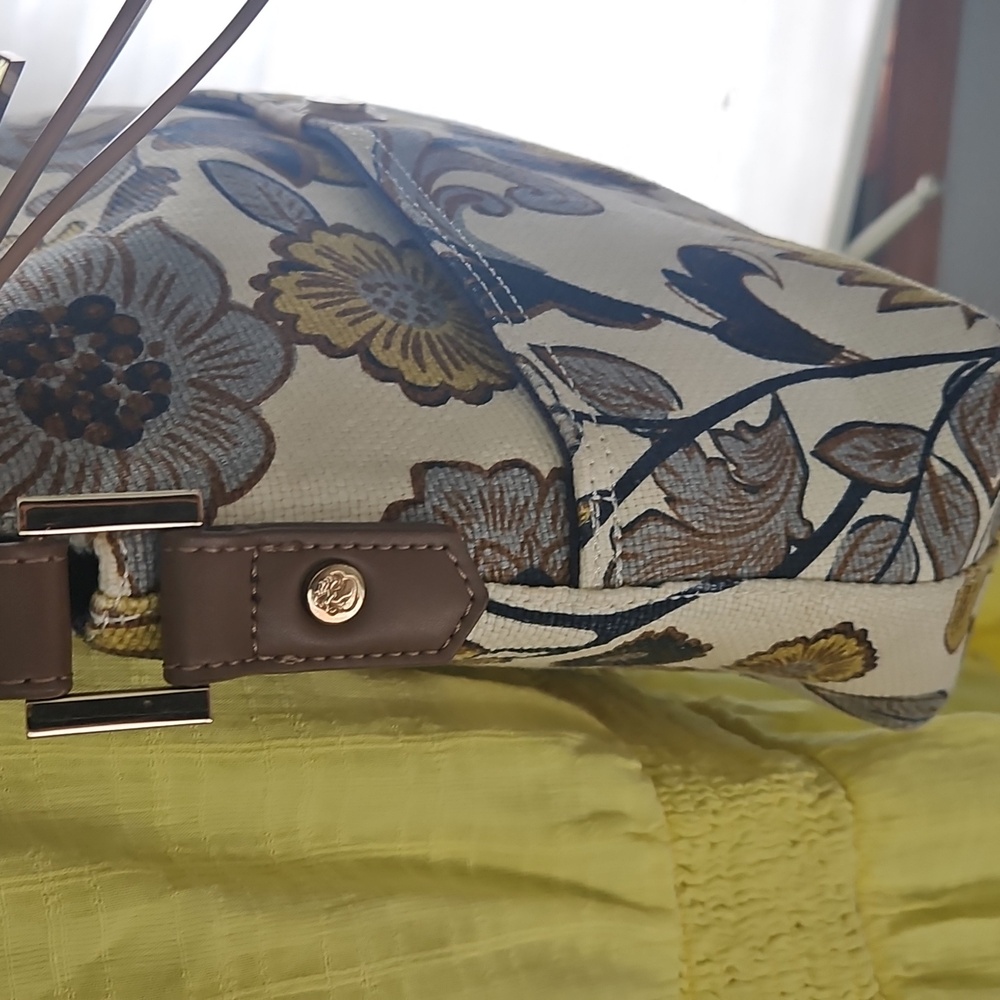 Spartina 449 Linen and leather Floral Shoulder bag - Picture 4 of 15